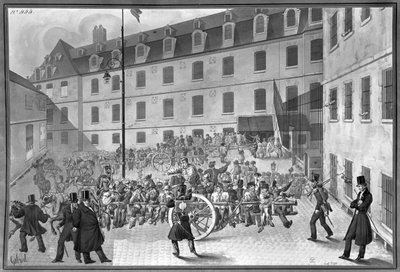 Arrival of the convicts at Bicetre by Gabriel Cloquemin